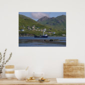 Noordse mariner, Crab Boat in de Nederlandse haven Poster (Keuken)