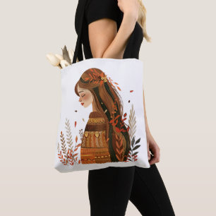 Noordse Meisje Boodschappentas Tote Bag