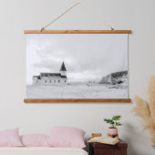 Noordse minimalist hangend wandkleed (Slaapkamer)