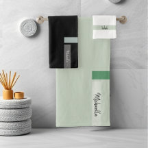 Noordse moderne groene details monogram
