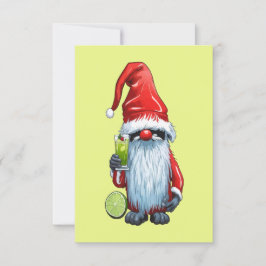 Noordse Nisse Kabouter Gonk met een glas limoen Kaart