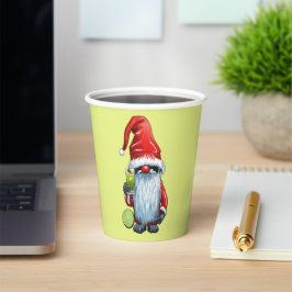 Noordse Nisse Kabouter Gonk met een glas limoen Papieren Bekers