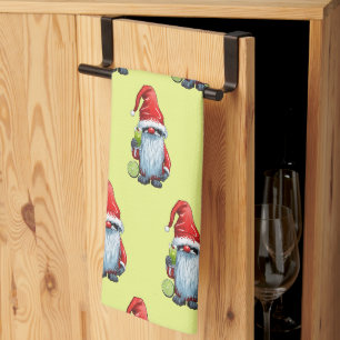 Noordse Nisse Kabouter Gonk met een glas limoen  Theedoek