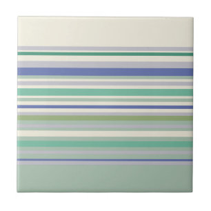 Noordse Pastel Strepen Patroon Tegeltje