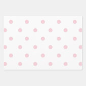 Noordse polka stippen geruite baby roze kerst inpakpapier vel (Voorkant 3)