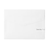 Noordse rendieren en sneeuwvlokken adreslabel wikkel (Achterkant)