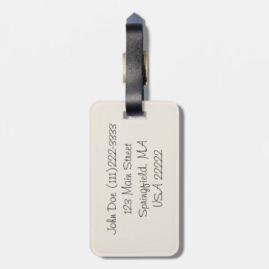 Noordse rendieren en sneeuwvlokken bagagelabel (Achterkant verticaal)