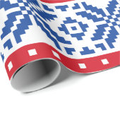 Noordse rendieren en sneeuwvlokken cadeaupapier (Rol Hoek)