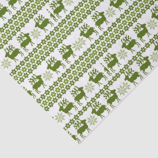 Noordse rendieren en sneeuwvlokken tissuepapier (Detail)