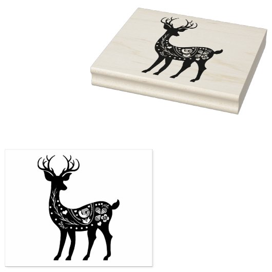 Noordse rendiersoort rubberstempel (Gestempeld)