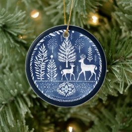 Noordse rendierversiering keramisch ornament