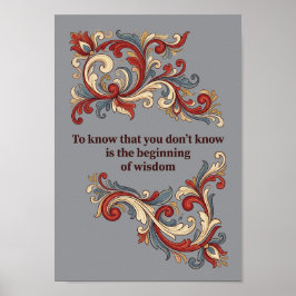 Noordse Rosemaling Poster, Wijsheids Spreuk Muurku Poster