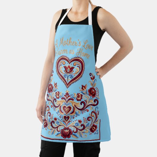 Noordse Rosemaling Schort, Moederliefde Schort (Insitu)
