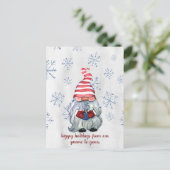 Noordse Scandinavian Winter Hygge Gnome Feestdagenkaart (Staand voorkant)