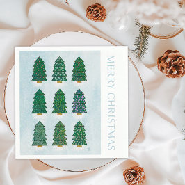 Noordse Scandinavische Geometrische Kerstbomen Servet