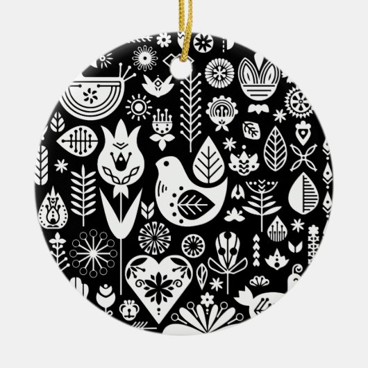 Noordse Scandinavische kerstdecoraties Keramisch Ornament (Voorkant)