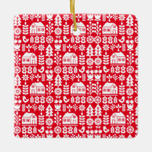Noordse Scandinavische kerstdecoraties Keramisch Ornament