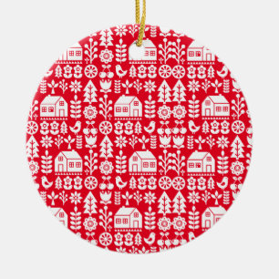 Noordse Scandinavische kerstdecoraties Keramisch Ornament