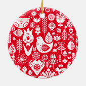 Noordse Scandinavische kerstdecoraties Keramisch Ornament (Achterkant)