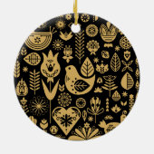 Noordse Scandinavische kerstdecoraties Keramisch Ornament (Achterkant)