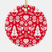 Noordse Scandinavische kerstdecoraties Keramisch Ornament (Voorkant)