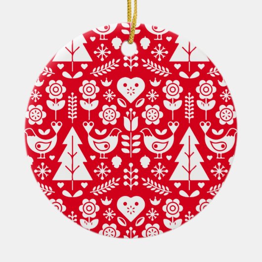 Noordse Scandinavische kerstdecoraties Keramisch Ornament (Voorkant)