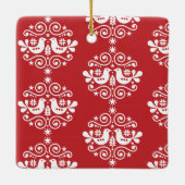 Noordse Scandinavische kerstdecoraties Keramisch Ornament (Achterkant)