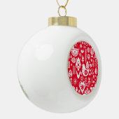 Noordse Scandinavische kerstdecoraties Keramische Bal Ornament (Links)