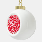 Noordse Scandinavische kerstdecoraties Keramische Bal Ornament (Rechts)