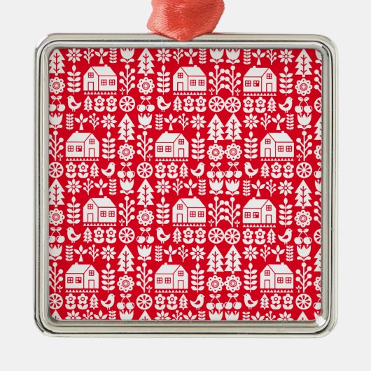 Noordse Scandinavische kerstdecoraties Metalen Ornament (Voorkant)