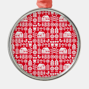 Noordse Scandinavische kerstdecoraties Metalen Ornament