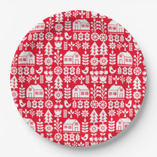 Noordse Scandinavische kerstdecoraties Papieren Bordje