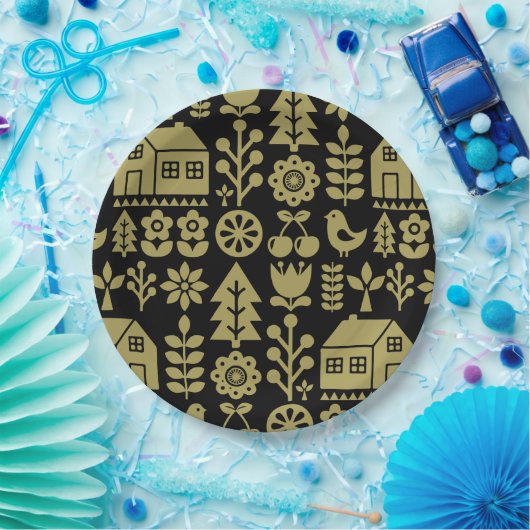 Noordse Scandinavische kerstdecoraties Papieren Bordje (Feest)