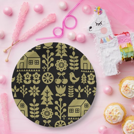 Noordse Scandinavische kerstdecoraties Papieren Bordje (Feest)