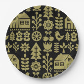 Noordse Scandinavische kerstdecoraties Papieren Bordje (Voorkant)