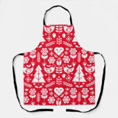 Noordse Scandinavische kerstdecoraties Schort (Voorkant)