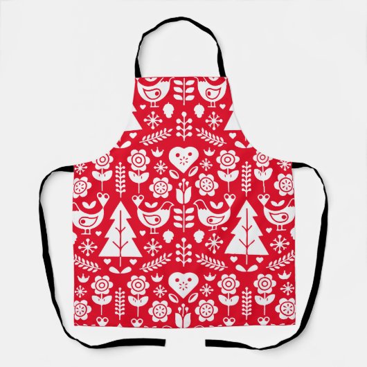 Noordse Scandinavische kerstdecoraties Schort (Voorkant)