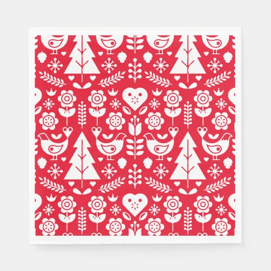 Noordse Scandinavische kerstdecoraties Servet (Voorkant)