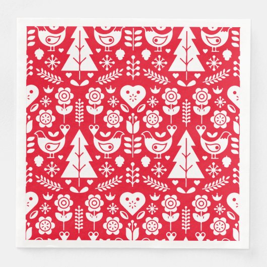 Noordse Scandinavische kerstdecoraties Servet (Voorkant)