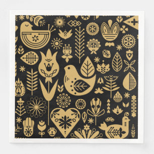 Noordse Scandinavische kerstdecoraties Servet