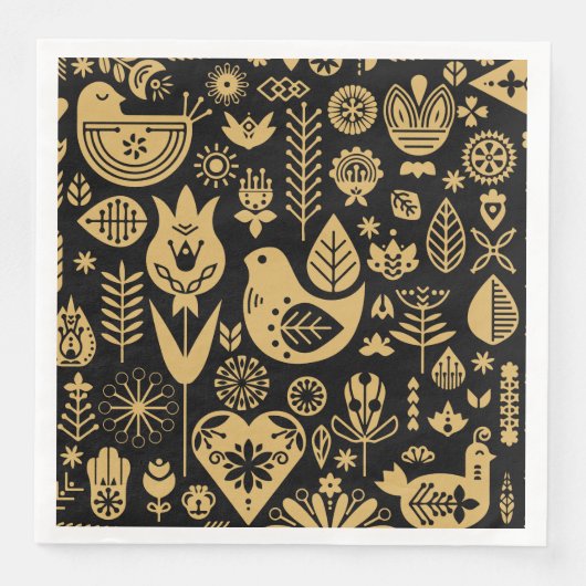 Noordse Scandinavische kerstdecoraties Servet (Voorkant)