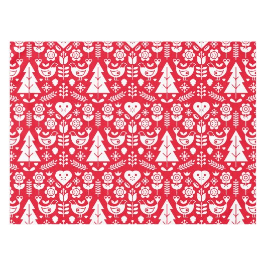 Noordse Scandinavische kerstdecoraties Tafelkleed (Voorkant (Horizontaal))