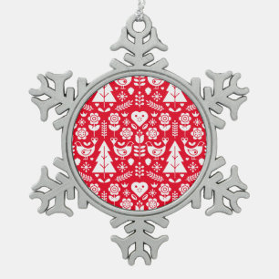Noordse Scandinavische kerstdecoraties Tin Sneeuwvlok Ornament