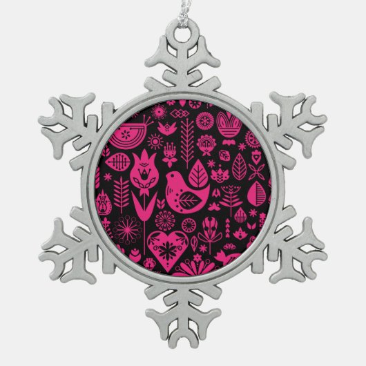 Noordse Scandinavische kerstdecoraties Tin Sneeuwvlok Ornament (Voorkant)