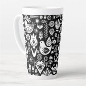 Noordse Scandinavische Kerstmis Latte Mok (Linkerhoek)