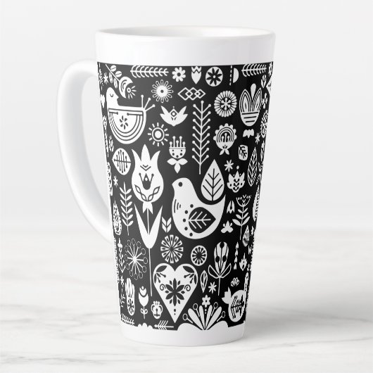 Noordse Scandinavische Kerstmis Latte Mok (Linkerhoek)