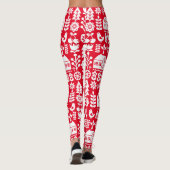 Noordse Scandinavische Kerstmis Leggings (Achterkant)