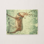 Noordse  Scandinavische kerstrendieren Legpuzzel (Horizontaal)