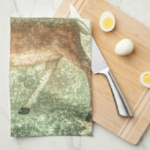 Noordse Scandinavische kerstrendieren Theedoek (Quarter Fold)