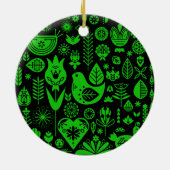 Noordse Scandinavische Kerstversiering Keramisch Ornament (Achterkant)